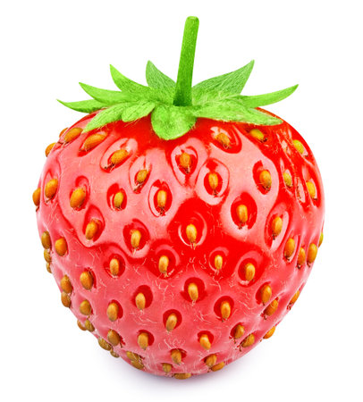 Strawberry isolated on whiteの写真素材