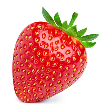 Strawberry isolated on whiteの写真素材