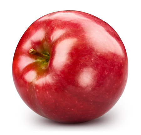 Red apple isolated on whiteの写真素材
