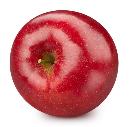 Red apple isolated on whiteの写真素材