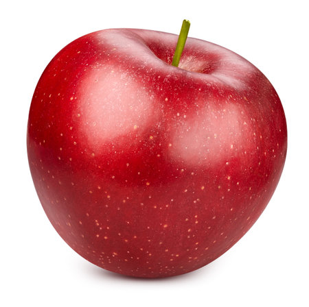 Red apple isolated on whiteの写真素材