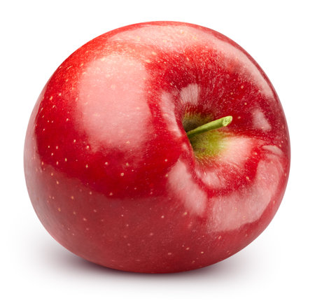 Red apple isolated on whiteの写真素材