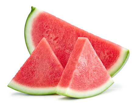 Watermelon slice isolated Clipping Pathの写真素材