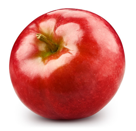 Red apple isolated on whiteの写真素材