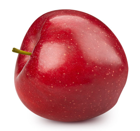 Red apple isolated on whiteの写真素材
