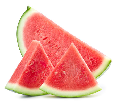 Watermelon slice isolated Clipping Pathの写真素材