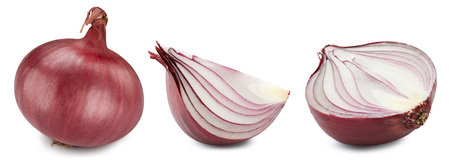 Onion isolated on whiteの写真素材
