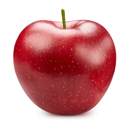 Red apple isolated on whiteの写真素材