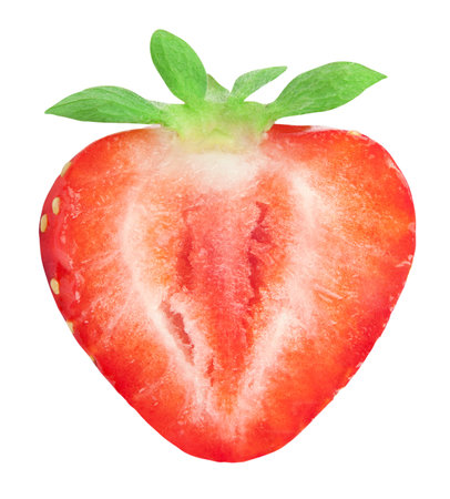 Strawberries isolated on whiteの写真素材