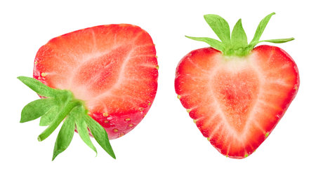 Strawberry collection isolated on white.の写真素材