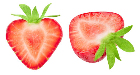 Strawberries isolated on white.の写真素材