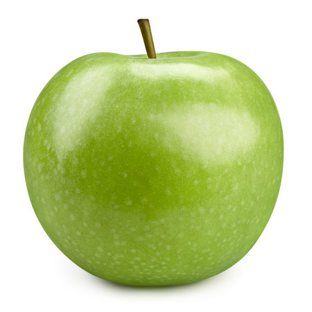 Green apple  isolated on white backgroundの写真素材