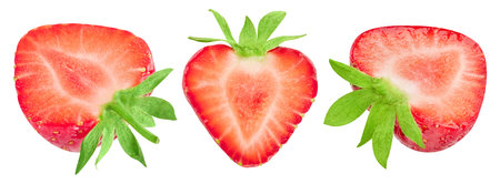 Strawberry isolated on whiteの写真素材