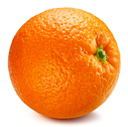Fresh orange fruit. Orange isolated on white background.の写真素材