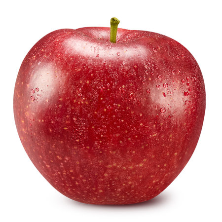 Red apple isolated on white background. Apple Clipping Path. Applpe fruitsの写真素材