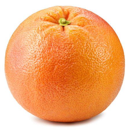 Grapefruit isolated on white background. Ripe fresh grapefruit clipping path.の写真素材