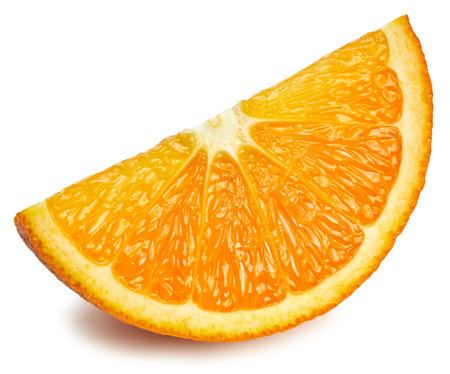 Orange fruit. Orange slice isolated on white background. Orange with clipping path.の写真素材