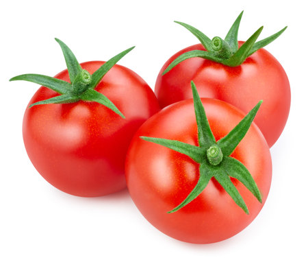Fresh tomato vegetable isolated on whiteの写真素材