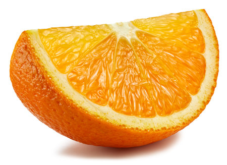 Orange fruit isolated on whiteの写真素材