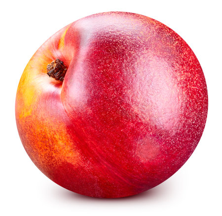 Peach fruits  on white background. Peachの写真素材