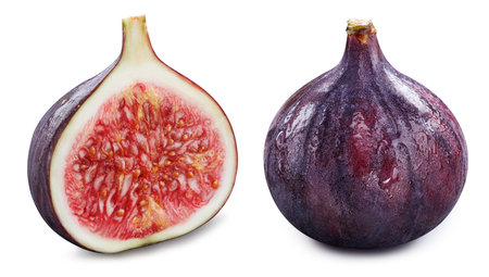 Fig  on white background. Fig macro studio photo. Figの写真素材