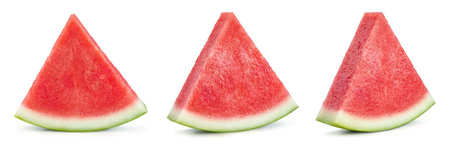Watermelon  on white. Fresh watermelon. Watermelon collection  . Full depth  fieldの写真素材