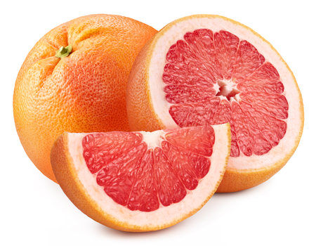 Grapefruit isolated on white background.の写真素材