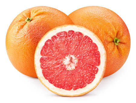 Grapefruit isolated on white background.の写真素材