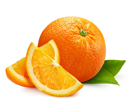 Orange isolated on white background.の写真素材