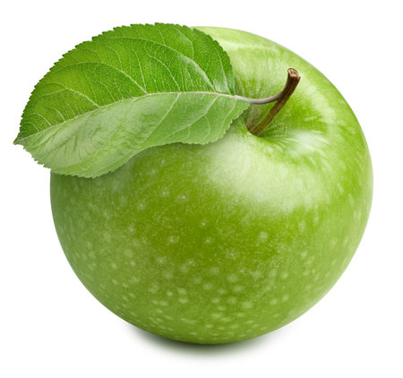 Apple. Fresh organic green apple isolated on white background. Apple macro. High End Retouchingの写真素材