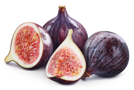 Organic fresh fig isolated on white. Full depth of field. Figの写真素材