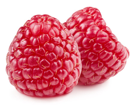 Raspberry isolated. Raspberry on white background. Raspberry. Raspberry Clipping path macro studio photo.の写真素材