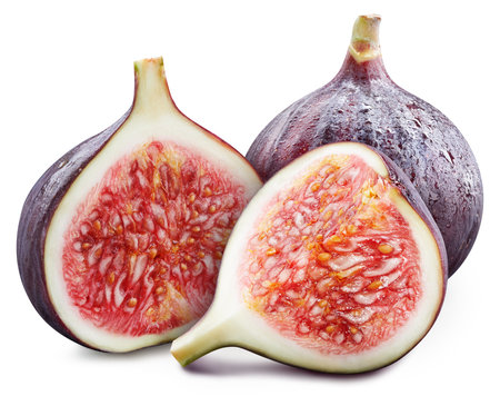 Composition fresh fig. Figs isolated on white background. Professional studio macro shootingの写真素材