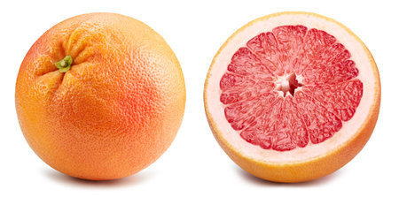 Grapefruit. Fresh organic grapefruit isolated on white background. Grapefruitの写真素材