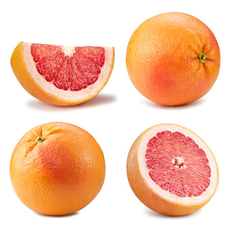Grapefruit. Grapefruit collection isolated. Grapefruit isolated on white. Full depth of fieldの写真素材