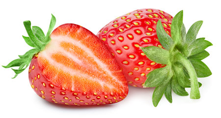 Strawberry isolated. Strawberry on white.の写真素材