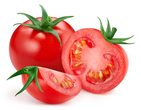 Tomato isolated. Tomato on white.の写真素材