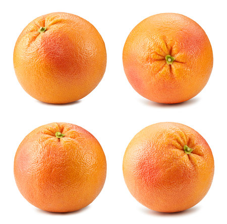 Grapefruit isolated on white background.  Grapefruit macro studio photoの写真素材
