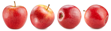 Apple red isolated on white background. Apple clipping path.の写真素材