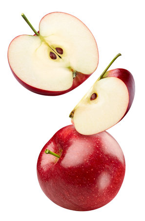 Fresh apple isolated on white background.の写真素材