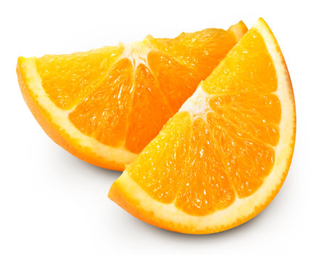 Orange isolated. orange slice. Orange on white background.の写真素材