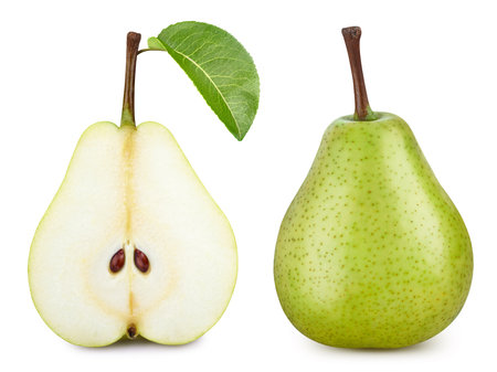 Pearl collection. Pear isolated on white background.の写真素材