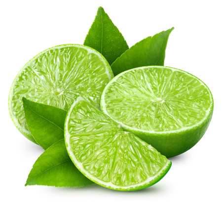 Lime isolated on white background.の写真素材