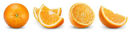 Orange collection. Orange isolated on white background. Big set of fresh orange fruits. professional studio macro shootingの写真素材
