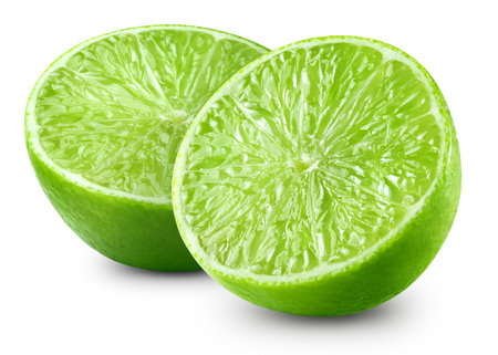 Lime isolated on white background. Taste lime, fresh fruits isolated on white background.の写真素材