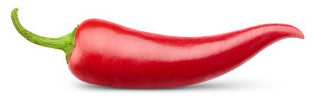 Chili vegetable isolated on white background.の写真素材