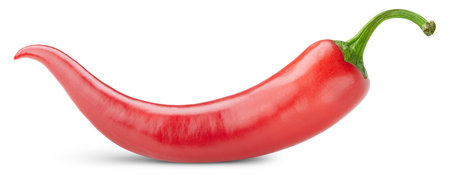 Hot chili peppers. Peppers chili full macro shoot food ingredient on white isolated.の写真素材