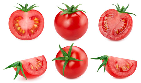 Tomato vegetable isolated on white background.の写真素材