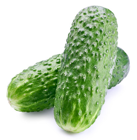 cucumber. Cucumber isolated on white background. Cucumber clipping path.の写真素材