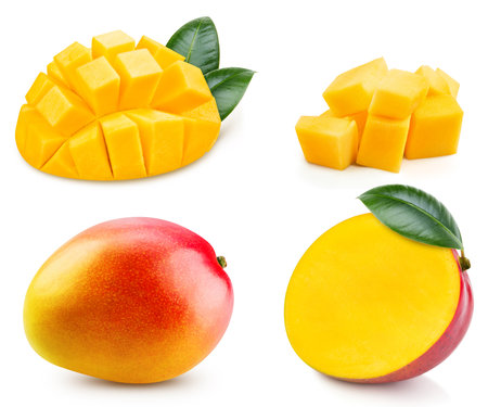 Mango isolated. Mango on white. Full depth of field. With clipping pathの写真素材